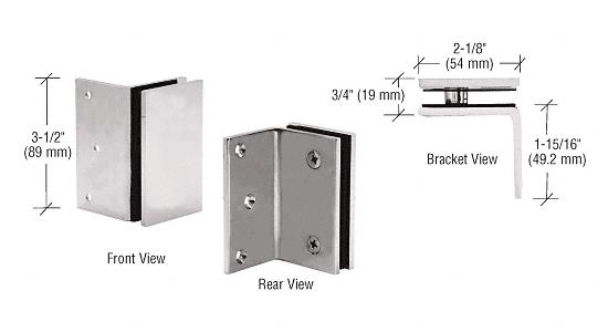 CRL Satin Nickel Geneva Series Wall Mount Bracket