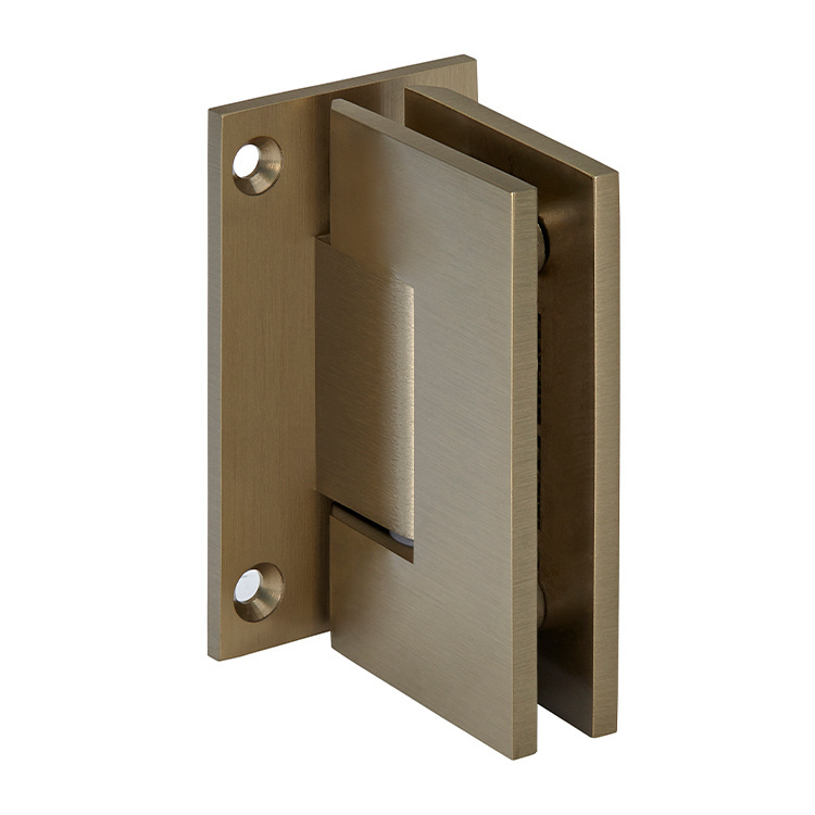 CRL Geneva 037 Series Brushed Bronze Wall Mount Full Back Plate Standard Hinge
