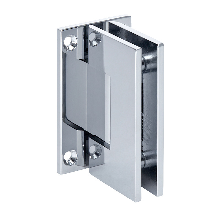 CRL Geneva 037 Series Polished Chrome Wall Mount Full Back Plate Standard Hinge