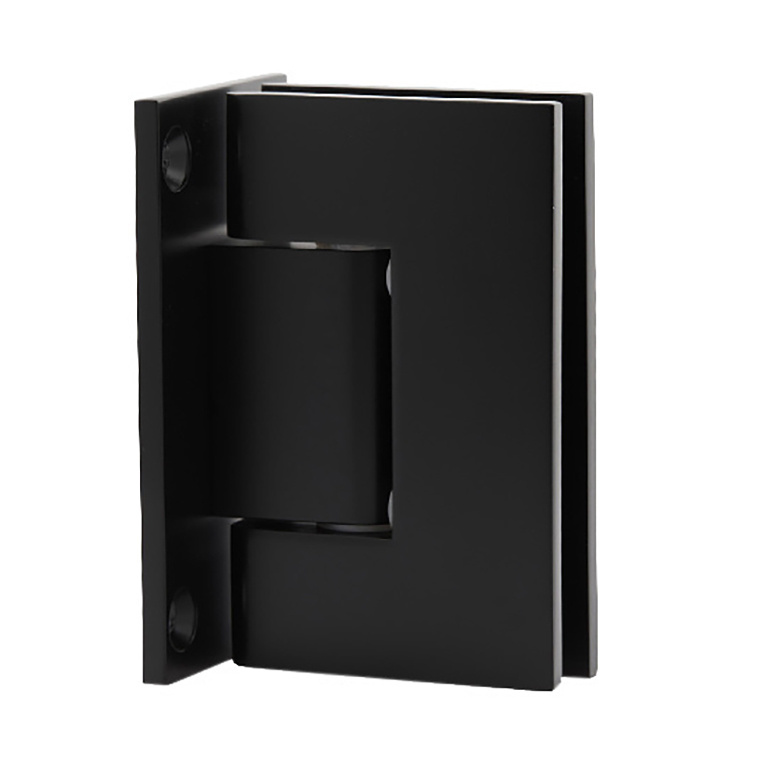 CRL Geneva 037 Series Matte Black Wall Mount Full Back Plate Standard Hinge