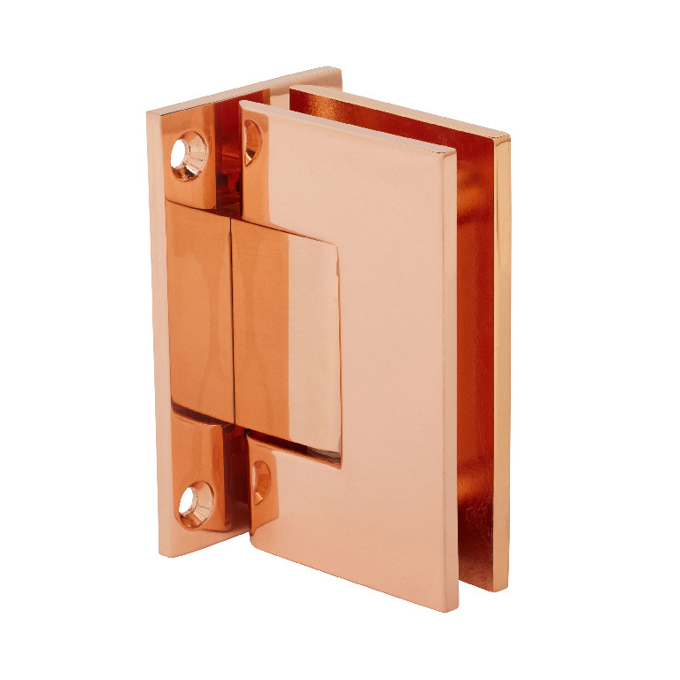 CRL Geneva 037 Series Polished Copper Wall Mount Full Back Plate Standard Hinge
