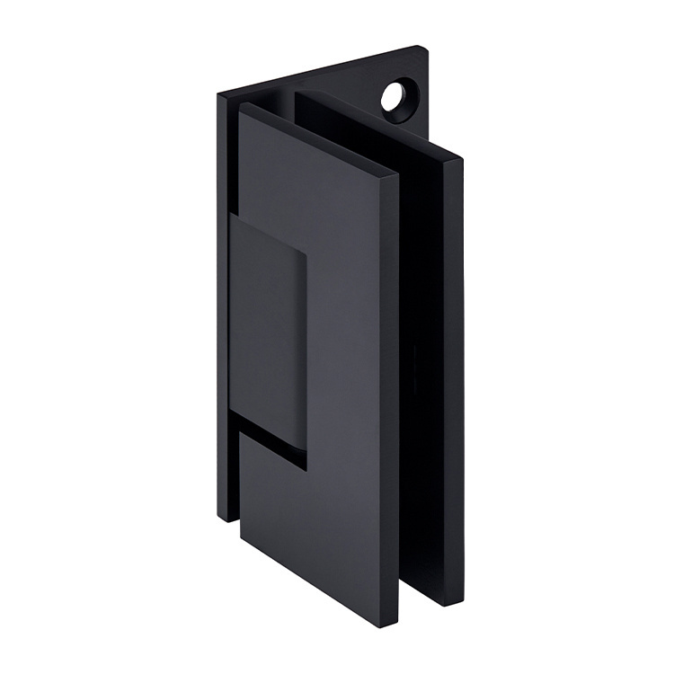 CRL Geneva 044 Series Matte Black Wall Mount Offset Back Plate Hinge