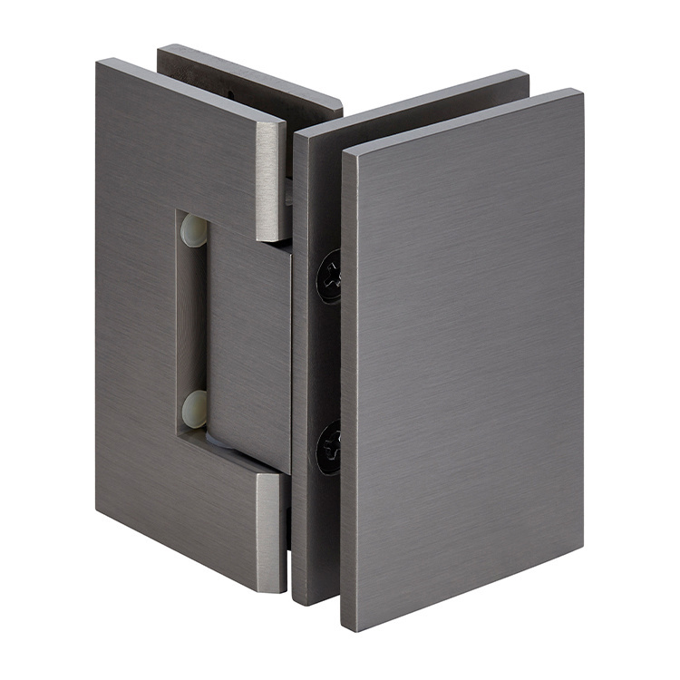 CRL Geneva 092 Series Brushed Nickel 90&#176; Glass-To-Glass Hinges