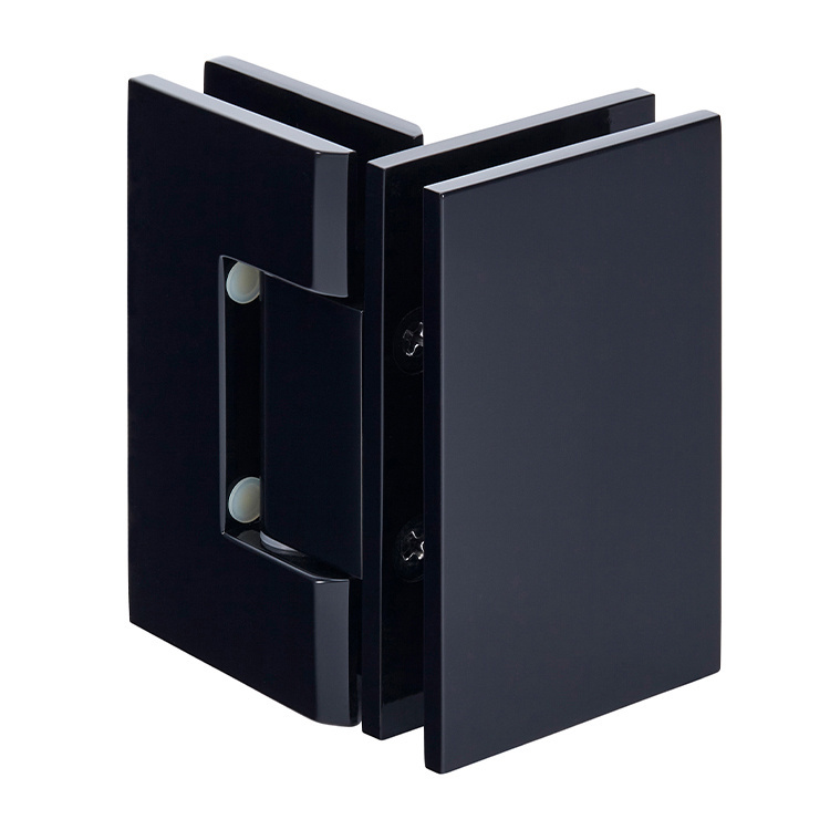 CRL Geneva 092 Series Matte Black 90&#176; Glass-To-Glass Hinges