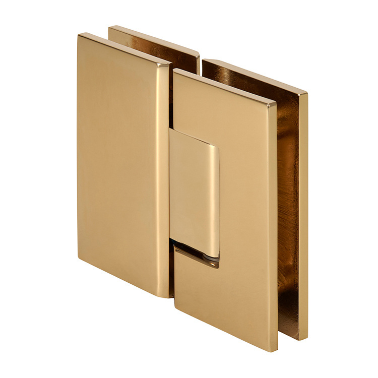 CRL Geneva 180 Series Gold Plated 180&#186; Glass-To-Glass Standard Hinge