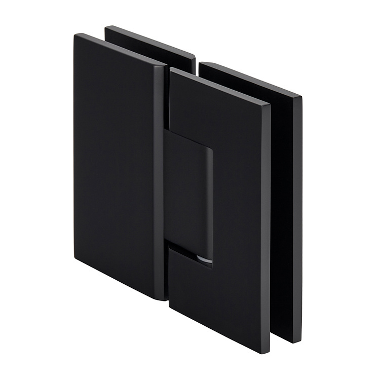CRL Geneva 180 Series Matte Black 180&#186; Glass-To-Glass Standard Hinge