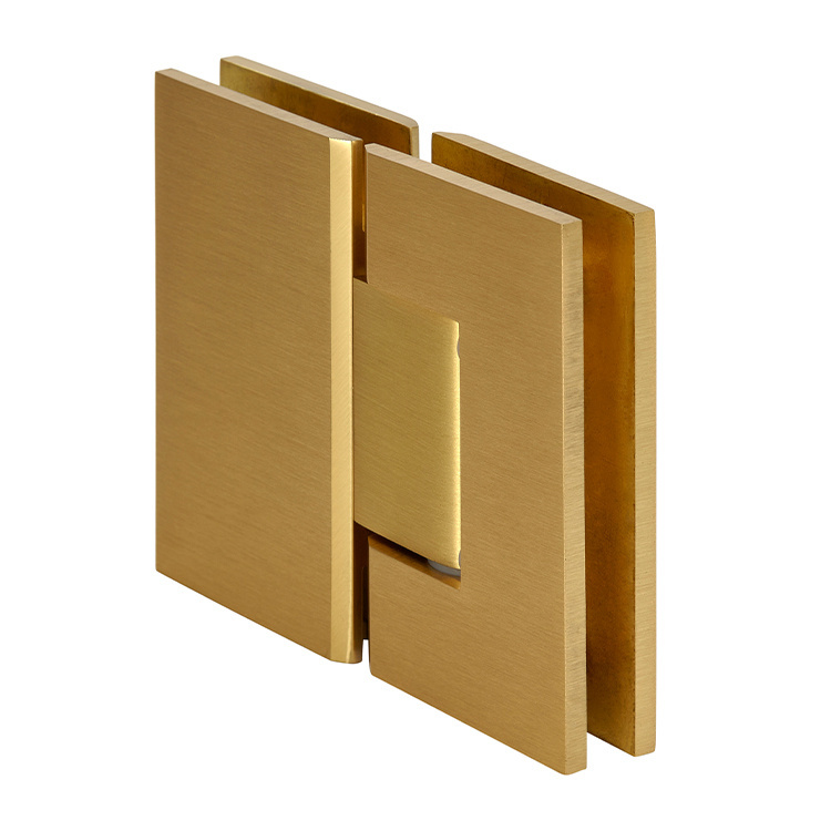 CRL Geneva 180 Series Satin Brass 180&#186; Glass-To-Glass Standard Hinge