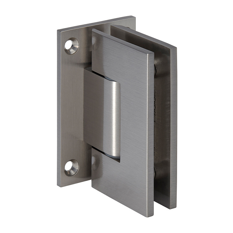 CRL Geneva 337 Series Brushed Nickel Adjustable Wall Mount Full Back Plate Hinge