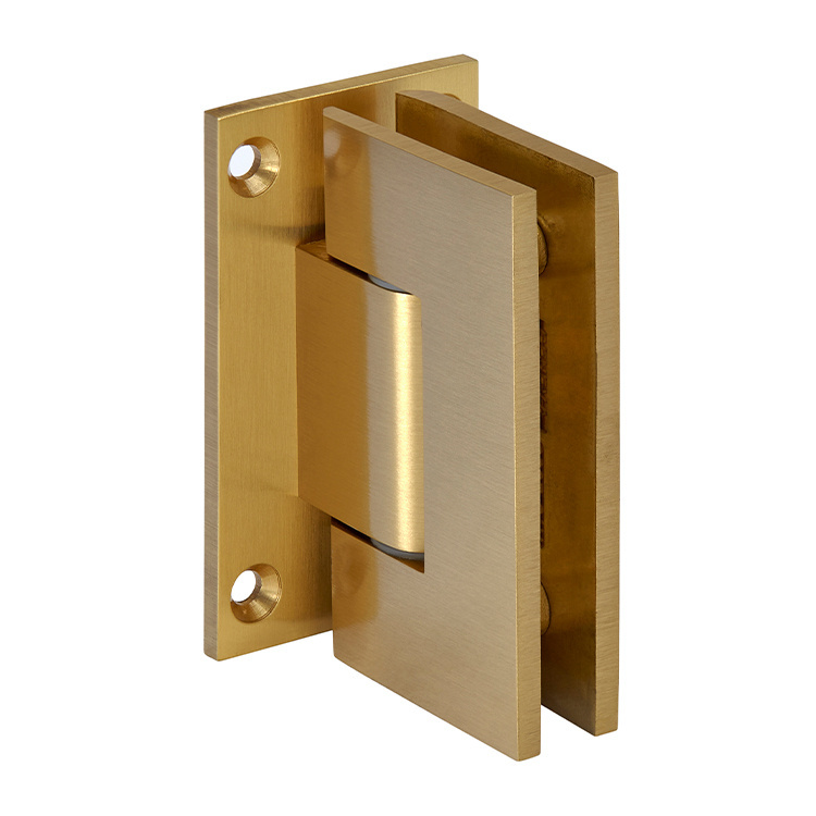 CRL Geneva 337 Series Satin Brass Adjustable Wall Mount Full Back Plate Hinge
