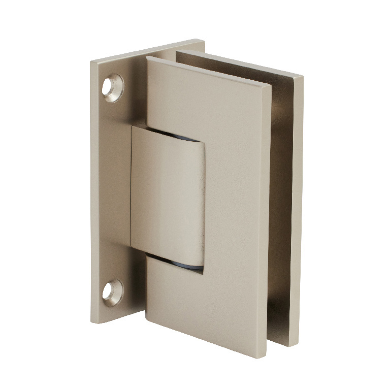 CRL Geneva 337 Series Satin Nickel Adjustable Wall Mount Full Back Plate Hinge