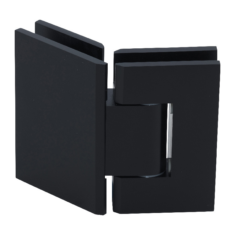 CRL Geneva 345 Series Matte Black Adjustable 135&#176; Glass-to-Glass Hinge