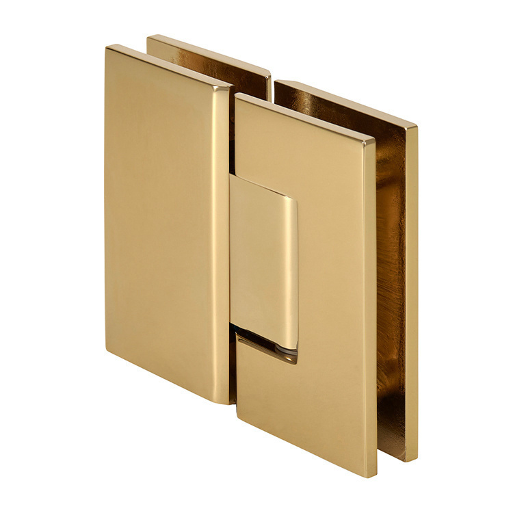 CRL Geneva 380 Series Brass Adjustable 180&#176; Glass-to-Glass Hinge