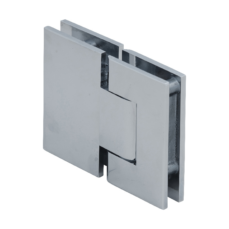 CRL Geneva 380 Series Polished Chrome Adjustable 180&#176; Glass-to-Glass Hinge