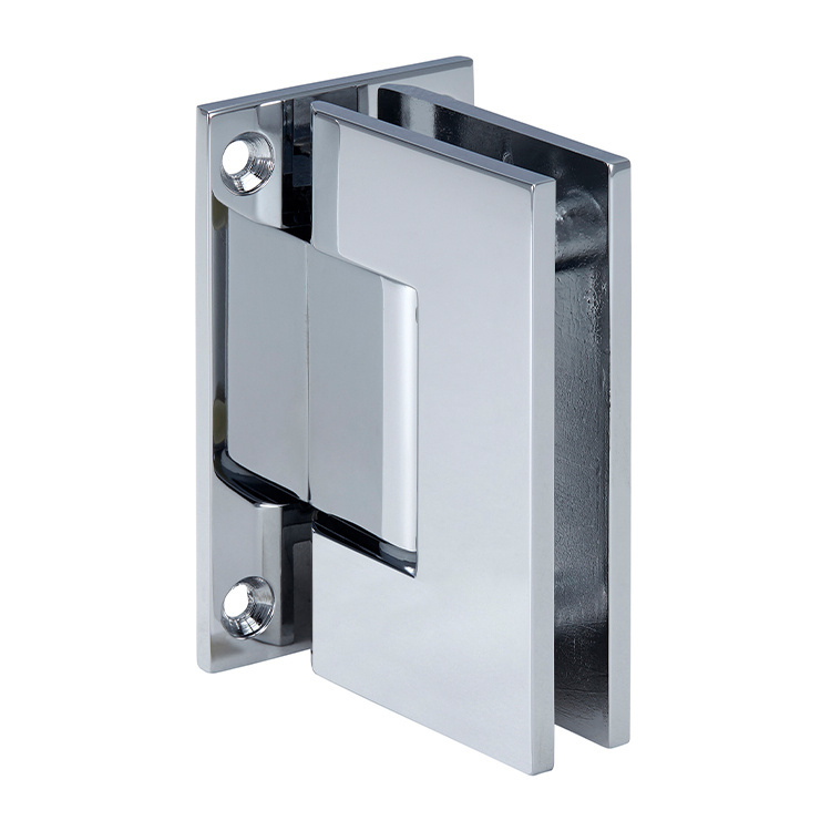 CRL Geneva 537 Series Polished Chrome Wall Mount Full Back Plate Standard Hinge with 5&#186; Offset
