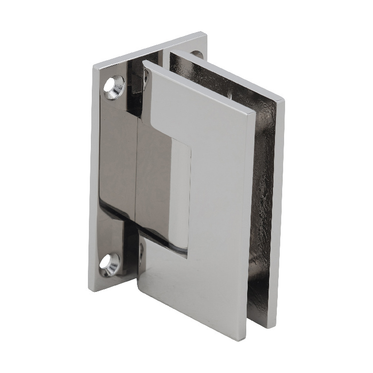 CRL Geneva 537 Series Polished Nickel Wall Mount Full Back Plate Standard Hinge with 5&#186; Offset