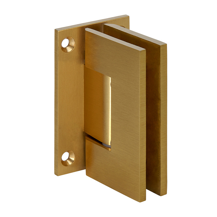 CRL Geneva 537 Series Satin Brass Wall Mount Full Back Plate Standard Hinge with 5&#186; Offset