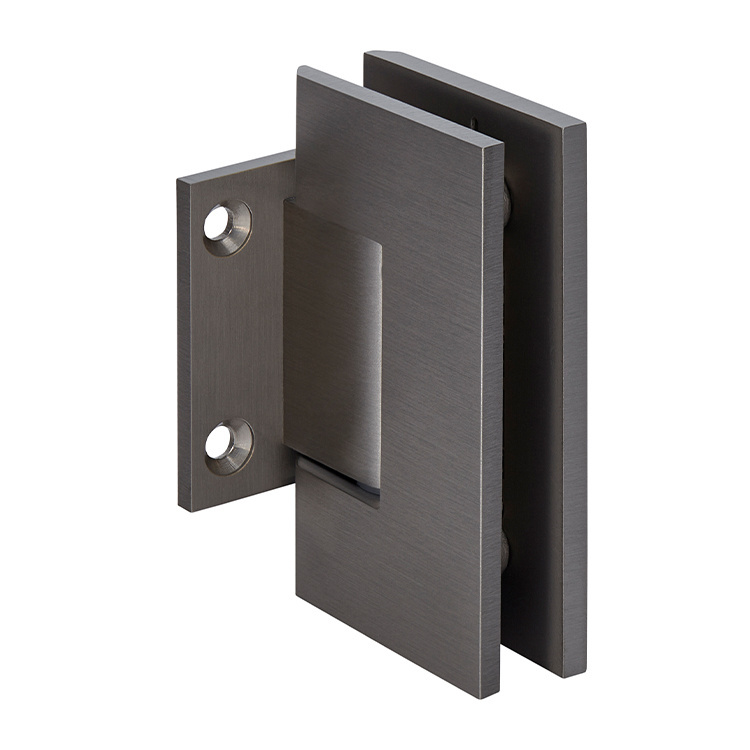 CRL Geneva Series Brushed Nickel Wall Mount Short Back Plate Hinge (5 Degree  Pre-Set  Model)