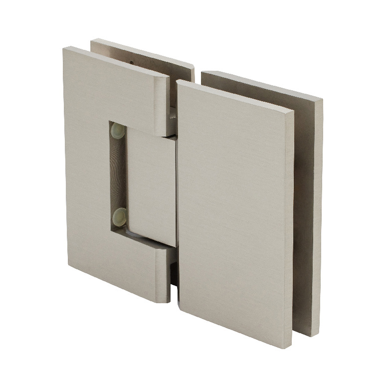 CRL Geneva 580 Series Brushed Nickel 180&#186; Glass-To-Glass Hinge with 5&#186; Offset