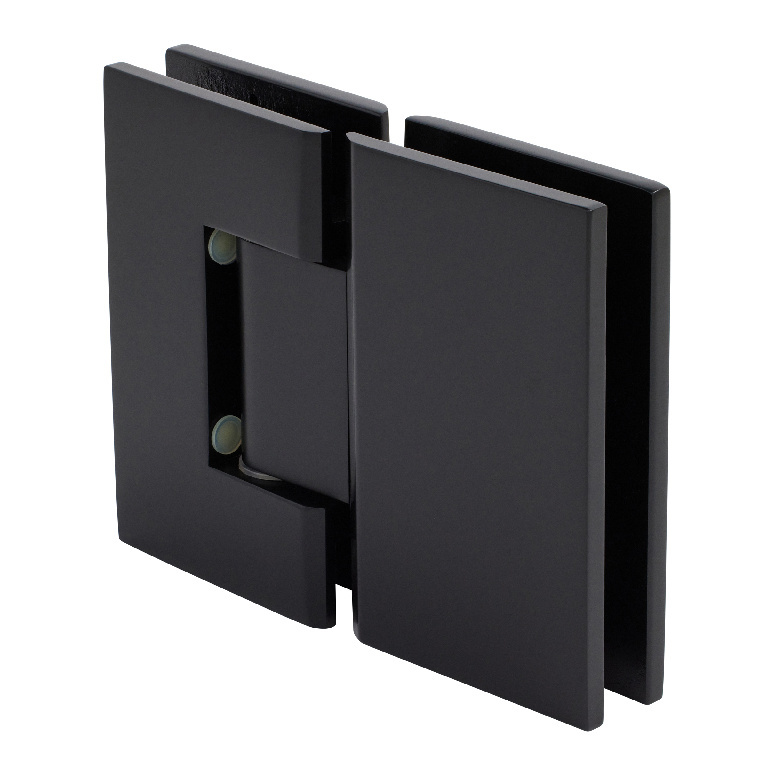 CRL Geneva 580 Series Matte Black 180&#186; Glass-To-Glass Hinge with 5&#186; Offset