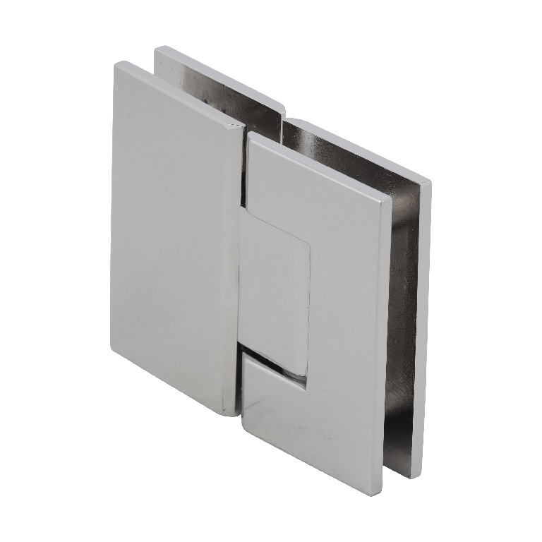 CRL Geneva 580 Series Polished Nickel 180&#186; Glass-To-Glass Hinge with 5&#186; Offset