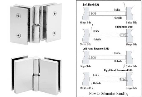 CRL Polished Stainless Acting Right Hand Glass-to-Glass Gate Hinge