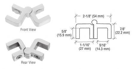 CRL Chrome Glass Hinge Brackets