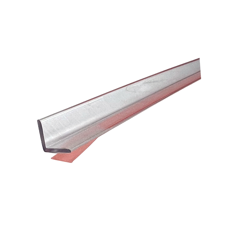 Gordon Glass® Crystal Clear L-Shape Polycarbonate w/ Pre-applied Tape - 73" Long