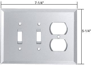 CRL 2x Toggle and Duplex Glass Mirror Plate - Clear