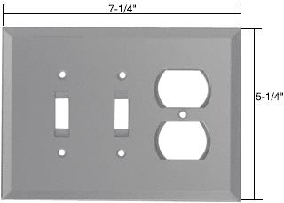 CRL 2x Toggle and Duplex Glass Mirror Plate - Gray