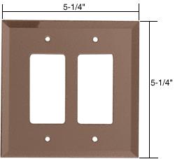 CRL 2X Decora Glass Mirror Plate - Bronze