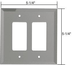 CRL 2X Decora Glass Mirror Plate - Gray