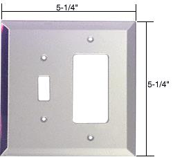 CRL Decora Toggle Combo Glass Mirror Plate - Clear