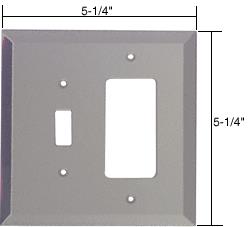 CRL Decora Toggle Combo Glass Mirror Plate - Gray