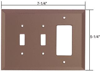 CRL 2x Toggle and Decora Glass Mirror Plate - Bronze