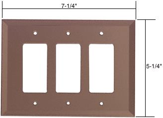 CRL 3X Decora Glass Mirror Plate - Bronze