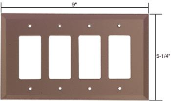 CRL 4X Decora Glass Mirror Plate - Bronze
