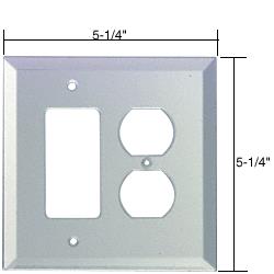 CRL Decora Duplex Combo Glass Mirror Plate - Clear