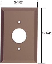CRL Bronze Single Plug 1-3/8" Hole Glass Mirror Plate - Bronze