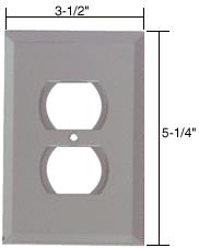 CRL Duplex Plug Glass Mirror Plate - Gray