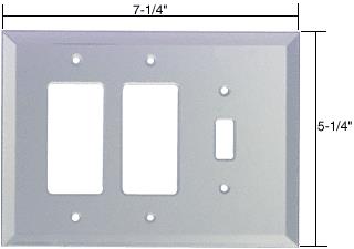 CRL Toggle and 2X Decora Glass Mirror Plate - Clear