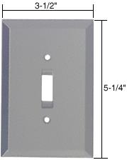 CRL Toggle Switch Glass Mirror Plate - Gray