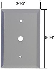 CRL 3/8" Cable TV Glass Mirror Plate - Gray
