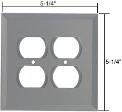 CRL 2X Duplex Glass Mirror Plate - Gray