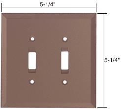 CRL 2X Toggle Glass Mirror Plate  - Bronze
