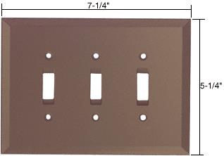 CRL 3X Toggle Glass Mirror Plate - Bronze