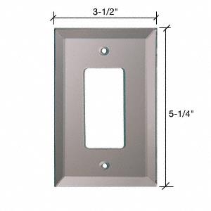 CRL Single Decora Back Painted Glass Cover Plate - Rose