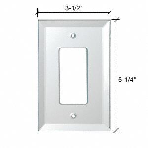 CRL Single Decora Back Painted Glass Cover Plate - White