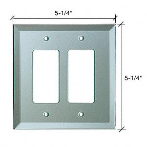 CRL 2X Decora Back Painted Glass Cover Plate - Blue Mist