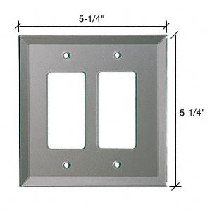 CRL 2X Decora Back Painted Glass Cover Plate - Gray Mist