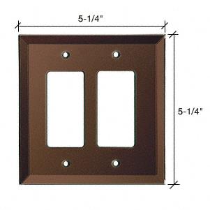 CRL 2X Decora Back Painted Glass Cover Plate - Mocha